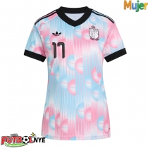 Camiseta Bélgica Charles De Ketelaere #17 Visitante Equipación para mujer Mundial 2026 manga corta